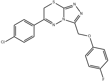 [6-(4-chlorophenyl)-7H-[1,2,4]triazolo[3,4-b][1,3,4]thiadiazin-3-yl]methyl 4-fluorophenyl ether 구조식 이미지