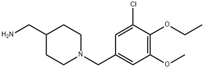 N-(3-chloro-4-ethoxy-5-methoxybenzyl)-N-(4-piperidinylmethyl)amine Structure