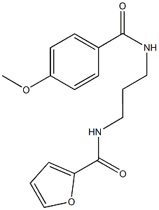 N-{3-[(4-methoxybenzoyl)amino]propyl}-2-furamide 구조식 이미지