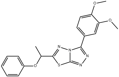 3-(3,4-dimethoxyphenyl)-6-(1-phenoxyethyl)[1,2,4]triazolo[3,4-b][1,3,4]thiadiazole 구조식 이미지