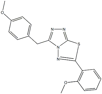 3-(4-methoxybenzyl)-6-(2-methoxyphenyl)[1,2,4]triazolo[3,4-b][1,3,4]thiadiazole 구조식 이미지