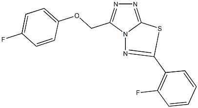 4-fluorophenyl [6-(2-fluorophenyl)[1,2,4]triazolo[3,4-b][1,3,4]thiadiazol-3-yl]methyl ether Structure