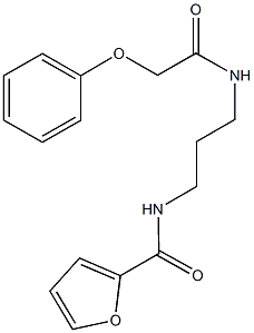 N-{3-[(2-phenoxyacetyl)amino]propyl}-2-furamide 구조식 이미지