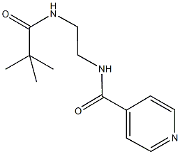 N-{2-[(2,2-dimethylpropanoyl)amino]ethyl}isonicotinamide 구조식 이미지