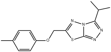 (3-isopropyl[1,2,4]triazolo[3,4-b][1,3,4]thiadiazol-6-yl)methyl 4-methylphenyl ether 구조식 이미지