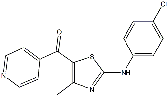 [2-(4-chloroanilino)-4-methyl-1,3-thiazol-5-yl](4-pyridinyl)methanone 구조식 이미지