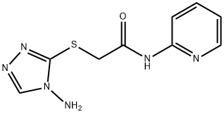 2-[(4-amino-4H-1,2,4-triazol-3-yl)sulfanyl]-N-(2-pyridinyl)acetamide 구조식 이미지