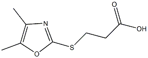 3-[(4,5-dimethyl-1,3-oxazol-2-yl)sulfanyl]propanoic acid 구조식 이미지