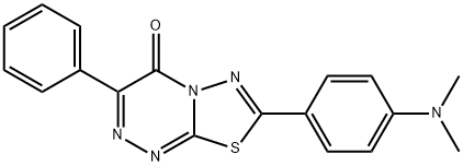 7-[4-(dimethylamino)phenyl]-3-phenyl-4H-[1,3,4]thiadiazolo[2,3-c][1,2,4]triazin-4-one Structure