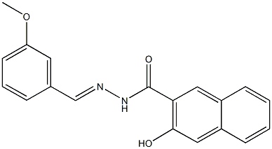 3-hydroxy-N'-(3-methoxybenzylidene)-2-naphthohydrazide 구조식 이미지