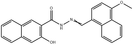 3-hydroxy-N'-[(4-methoxy-1-naphthyl)methylene]-2-naphthohydrazide 구조식 이미지