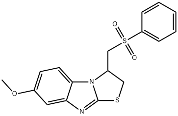 7-methoxy-3-[(phenylsulfonyl)methyl]-2,3-dihydro[1,3]thiazolo[3,2-a]benzimidazole 구조식 이미지