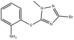 2-[(3-bromo-1-methyl-1H-1,2,4-triazol-5-yl)sulfanyl]aniline Structure