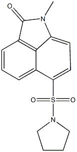 1-methyl-6-(1-pyrrolidinylsulfonyl)benzo[cd]indol-2(1H)-one 구조식 이미지