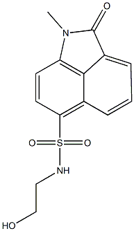 N-(2-hydroxyethyl)-1-methyl-2-oxo-1,2-dihydrobenzo[cd]indole-6-sulfonamide Structure