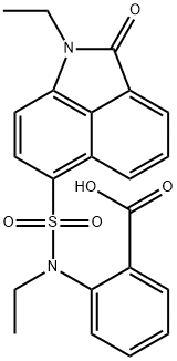 2-{ethyl[(1-ethyl-2-oxo-1,2-dihydrobenzo[cd]indol-6-yl)sulfonyl]amino}benzoic acid Structure