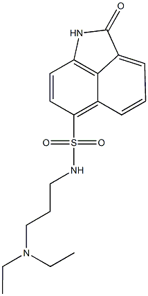 N-[3-(diethylamino)propyl]-2-oxo-1,2-dihydrobenzo[cd]indole-6-sulfonamide Structure