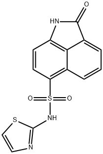 2-oxo-N-(1,3-thiazol-2-yl)-1,2-dihydrobenzo[cd]indole-6-sulfonamide 구조식 이미지
