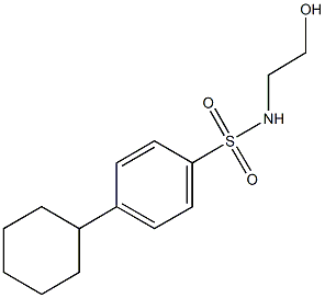 4-cyclohexyl-N-(2-hydroxyethyl)benzenesulfonamide 구조식 이미지