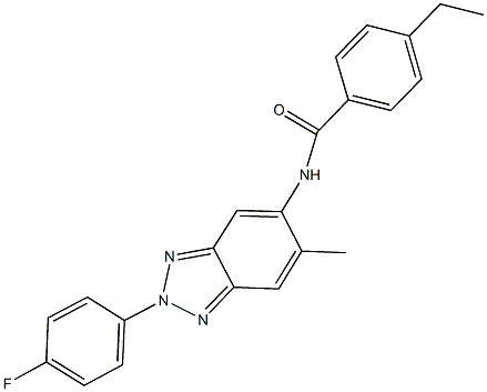 4-ethyl-N-[2-(4-fluorophenyl)-6-methyl-2H-1,2,3-benzotriazol-5-yl]benzamide 구조식 이미지