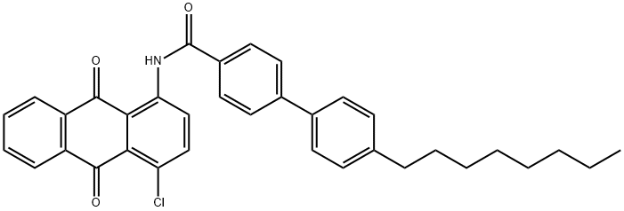 N-(4-chloro-9,10-dioxo-9,10-dihydro-1-anthracenyl)-4'-octyl[1,1'-biphenyl]-4-carboxamide Structure