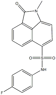 N-(4-fluorophenyl)-1-methyl-2-oxo-1,2-dihydrobenzo[cd]indole-6-sulfonamide Structure