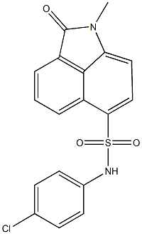 N-(4-chlorophenyl)-1-methyl-2-oxo-1,2-dihydrobenzo[cd]indole-6-sulfonamide 구조식 이미지