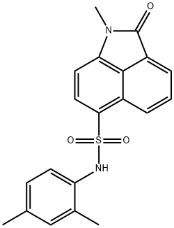 N-(2,4-dimethylphenyl)-1-methyl-2-oxo-1,2-dihydrobenzo[cd]indole-6-sulfonamide 구조식 이미지