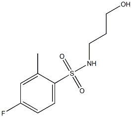 4-fluoro-N-(3-hydroxypropyl)-2-methylbenzenesulfonamide Structure