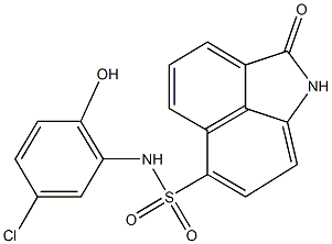 N-(5-chloro-2-hydroxyphenyl)-2-oxo-1,2-dihydrobenzo[cd]indole-6-sulfonamide Structure