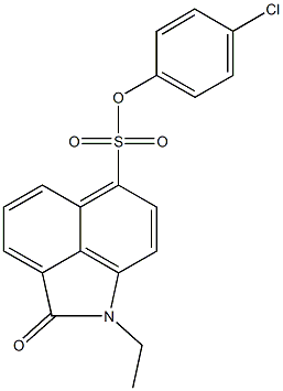 4-chlorophenyl 1-ethyl-2-oxo-1,2-dihydrobenzo[cd]indole-6-sulfonate Structure