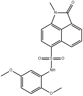 N-(2,5-dimethoxyphenyl)-1-methyl-2-oxo-1,2-dihydrobenzo[cd]indole-6-sulfonamide Structure