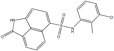 N-(3-chloro-2-methylphenyl)-2-oxo-1,2-dihydrobenzo[cd]indole-6-sulfonamide Structure