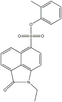 2-methylphenyl 1-ethyl-2-oxo-1,2-dihydrobenzo[cd]indole-6-sulfonate 구조식 이미지