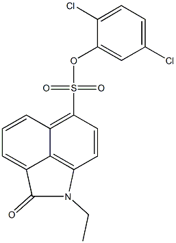2,5-dichlorophenyl 1-ethyl-2-oxo-1,2-dihydrobenzo[cd]indole-6-sulfonate 구조식 이미지