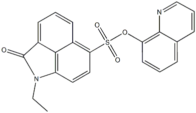 8-quinolinyl 1-ethyl-2-oxo-1,2-dihydrobenzo[cd]indole-6-sulfonate 구조식 이미지