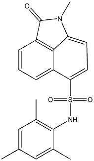 N-mesityl-1-methyl-2-oxo-1,2-dihydrobenzo[cd]indole-6-sulfonamide Structure