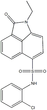 N-(2-chlorophenyl)-1-ethyl-2-oxo-1,2-dihydrobenzo[cd]indole-6-sulfonamide Structure