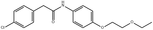 2-(4-chlorophenyl)-N-[4-(2-ethoxyethoxy)phenyl]acetamide 구조식 이미지