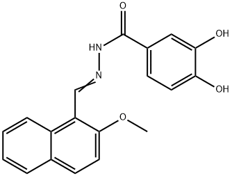 3,4-dihydroxy-N'-[(2-methoxy-1-naphthyl)methylene]benzohydrazide Structure