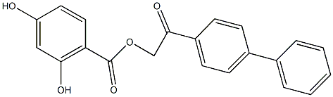 2-[1,1'-biphenyl]-4-yl-2-oxoethyl 2,4-dihydroxybenzoate Structure