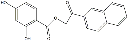 2-(2-naphthyl)-2-oxoethyl 2,4-dihydroxybenzoate 구조식 이미지