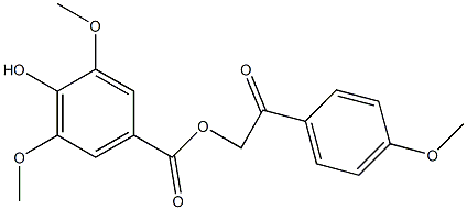 2-(4-methoxyphenyl)-2-oxoethyl 4-hydroxy-3,5-dimethoxybenzoate 구조식 이미지