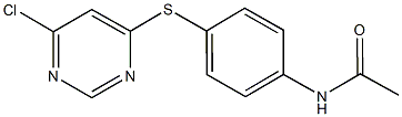 N-{4-[(6-chloro-4-pyrimidinyl)sulfanyl]phenyl}acetamide 구조식 이미지