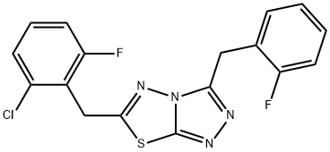 6-(2-chloro-6-fluorobenzyl)-3-(2-fluorobenzyl)[1,2,4]triazolo[3,4-b][1,3,4]thiadiazole Structure