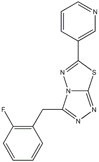 3-(2-fluorobenzyl)-6-(3-pyridinyl)[1,2,4]triazolo[3,4-b][1,3,4]thiadiazole 구조식 이미지