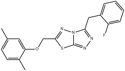 2,5-dimethylphenyl [3-(2-fluorobenzyl)[1,2,4]triazolo[3,4-b][1,3,4]thiadiazol-6-yl]methyl ether Structure