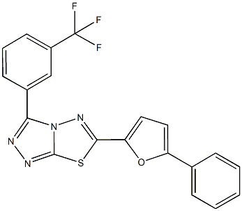 6-(5-phenyl-2-furyl)-3-[3-(trifluoromethyl)phenyl][1,2,4]triazolo[3,4-b][1,3,4]thiadiazole Structure