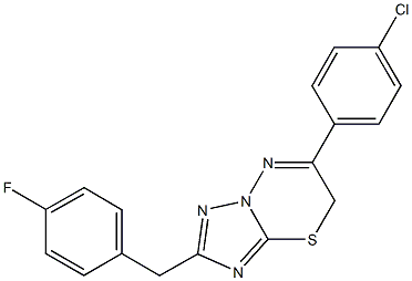 6-(4-chlorophenyl)-2-(4-fluorobenzyl)-7H-[1,2,4]triazolo[5,1-b][1,3,4]thiadiazine Structure