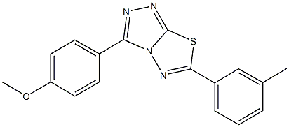 methyl 4-[6-(3-methylphenyl)[1,2,4]triazolo[3,4-b][1,3,4]thiadiazol-3-yl]phenyl ether 구조식 이미지
